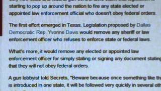 LAW WOULD FIRE SHERIFFS FOR DEFYING GUN CONTROL LAW