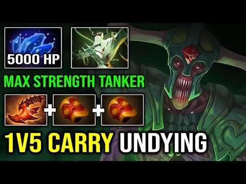 NEW Super Strength 1v5 Undying Offlane Carry 4500 HP Giant Golem 100% Counter ALL Dota 2