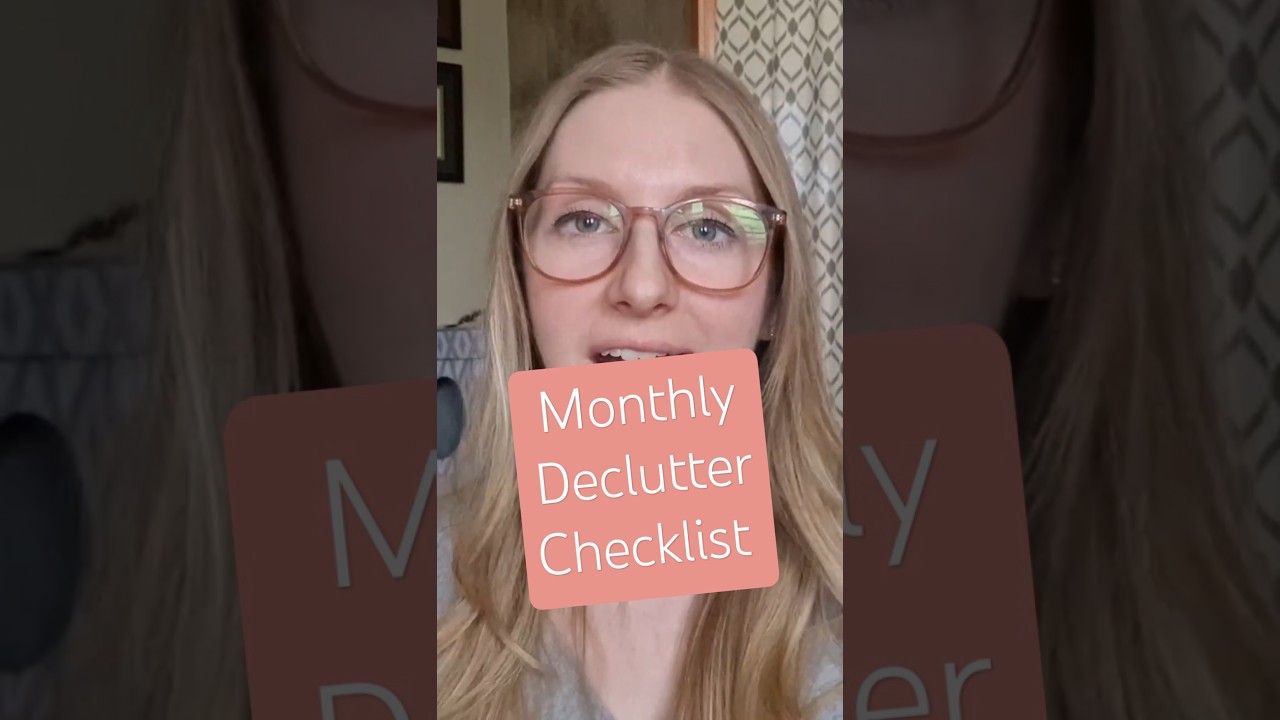 Your monthly declutter checklist, save this for later! #declutter #shorts