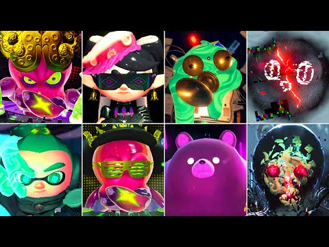 Splatoon 1, 2 & 3 - All Final Bosses (DLC Included)