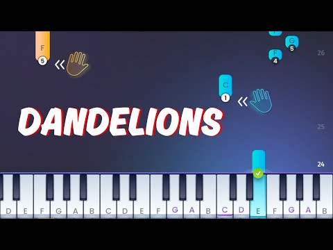 Ruth B. -  Dandelions - Easy Piano Tutorial (from the STRIKEY app)