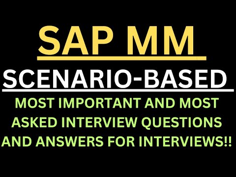 "SAP MM, Scenario-Based", Most Asked Interview Q&A of SCENARIO-BASED in SAP MM Interviews !! #sapmm