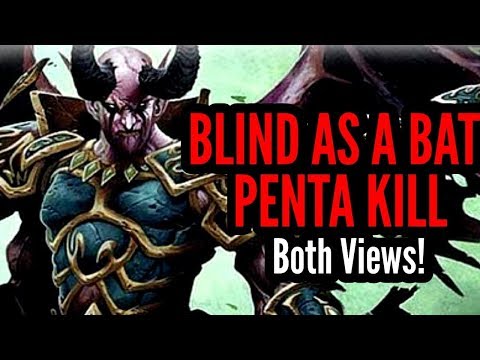Blind as a Bat MEGAKILL with both views - HotS Mal'Ganis Highlights - Heroes of the Storm