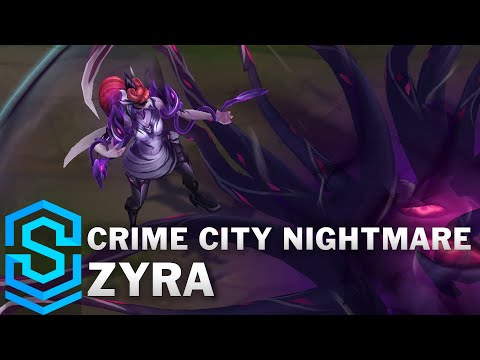 Crime City Nightmare Zyra Skin Spotlight - Pre-Release - League of Legends