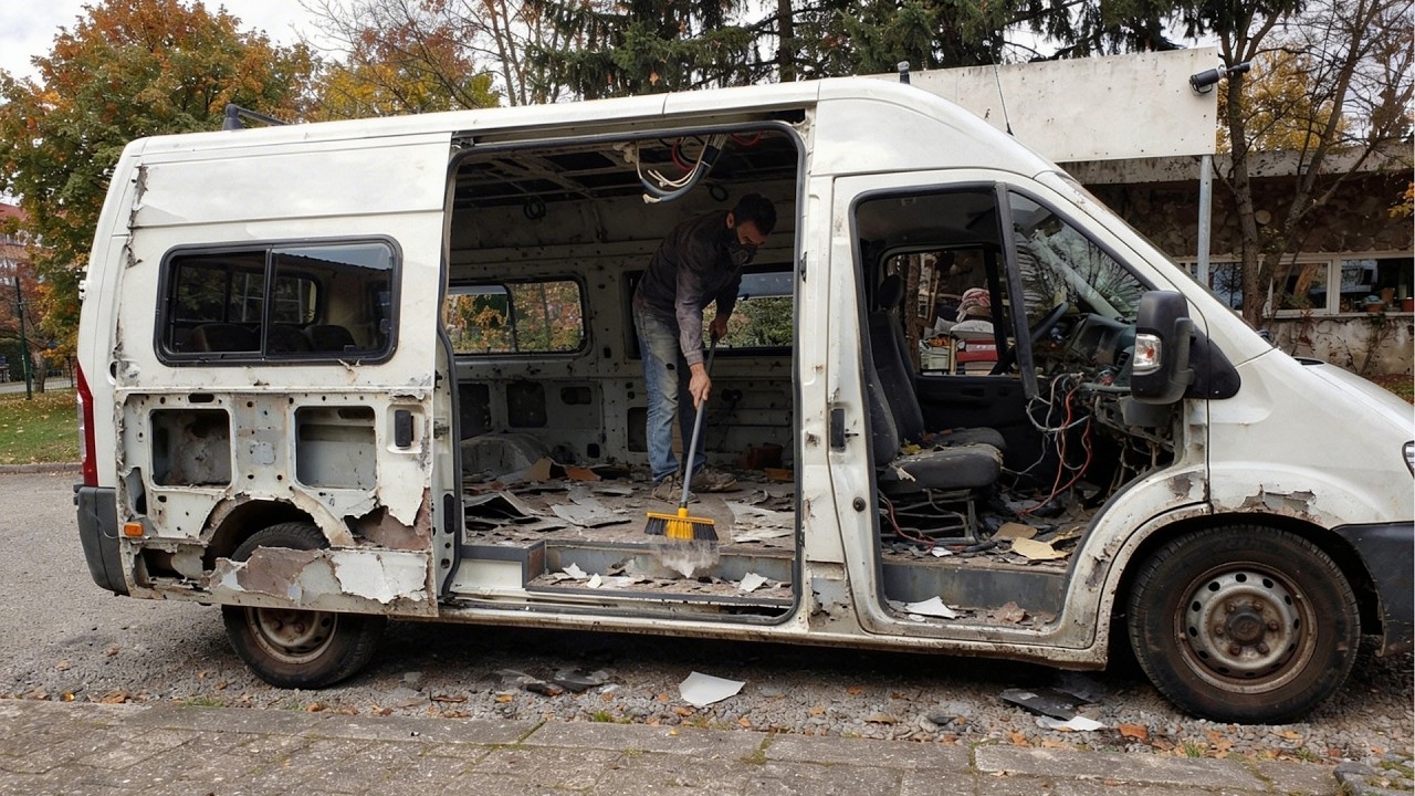 He Turned a $3,000 Delivery Van into a Tiny Home | by @murattuncer
