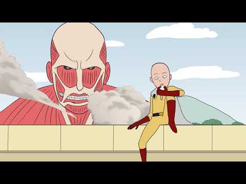 Saitama vs Titan colossal