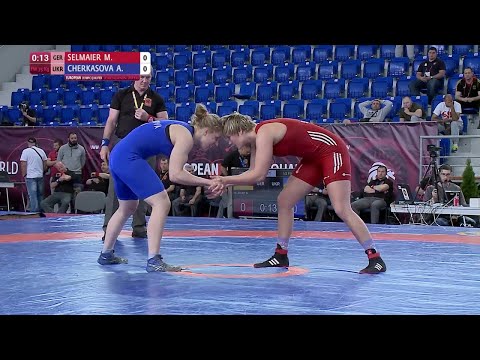 1/2 FW - 75 kg: A. CHERKASOVA (UKR) df. M. SELMAIER (GER), 10-6