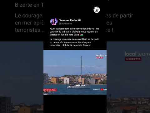 Les bateaux de la flottille repartent vers Gaza ! - tweet de @vanessa_pedinotti