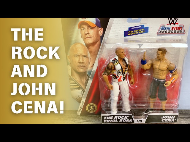 Vídeo relacionado con Mattel WWE Championship Showdown - Figuras de acción de 2 unidades con accesorio, serie #23 The Rock & John Cena, juego coleccionable de 6 pulgadas