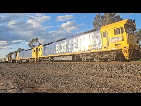 7730V/7937V PN up empty grain (BL, G, XR), Murtoa to Ouyen (?), 1715, 18/9/25, Deep Lead VIC 