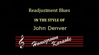 Readjustment Blues - John Denver - Karaoke
