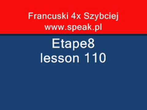 French Lesson Etape8 lesson 110 - Direct Method Speak.pl
