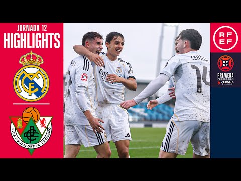 Resumen #PrimeraFederación | Real Madrid Castilla 2-0 CP Cacereño | Jornada 12 | Temporada 2025/2026