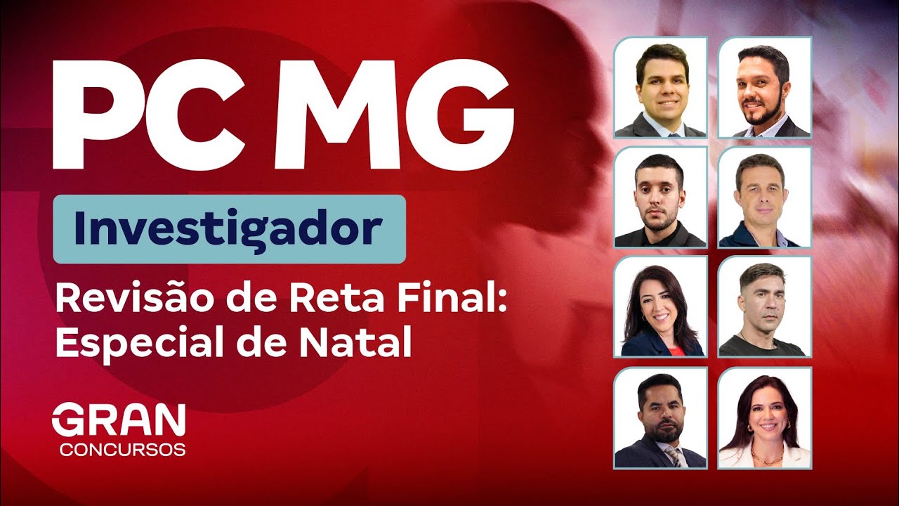 Concurso PC MG Investigador | Revisão de Reta Final: Especial de Natal