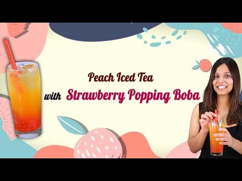 How To Make Peach Iced Tea with POPPING BOBA | Tea Zone Popping Pearls