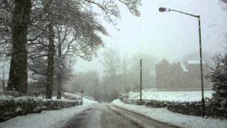 preview picture of video 'Winter Drive In Snow To Huntingtower Castle Perth Perthshire Scotland'