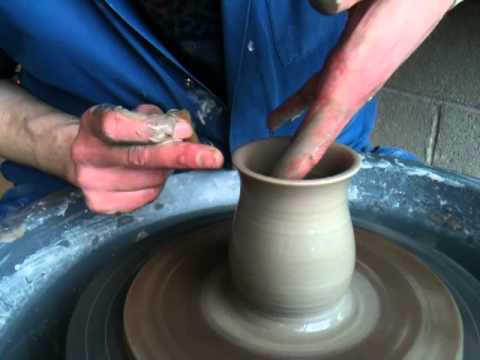 Lesson three - How to pull up the wall of a pot on a pottery wheel