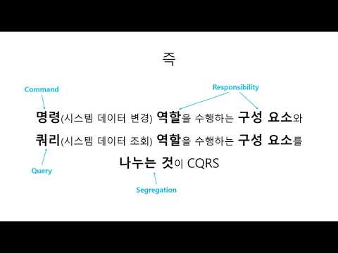 CQRS아는척하기