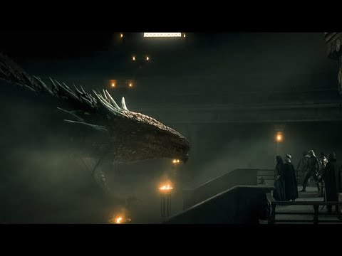 Rhaenys and her dragon crashes Aegon II's coronation ceremony | House Of The Dragon S01E09 Scene