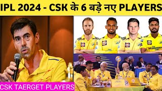IPL 2024 - Chennai Super kings Target players list In Ipl 2024 Auction || CSK new players list