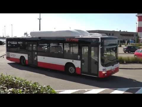 Veolia, MAN Lion's City bus 6699 vertrekt van station Hoek van Holland Haven, 5-9-2013