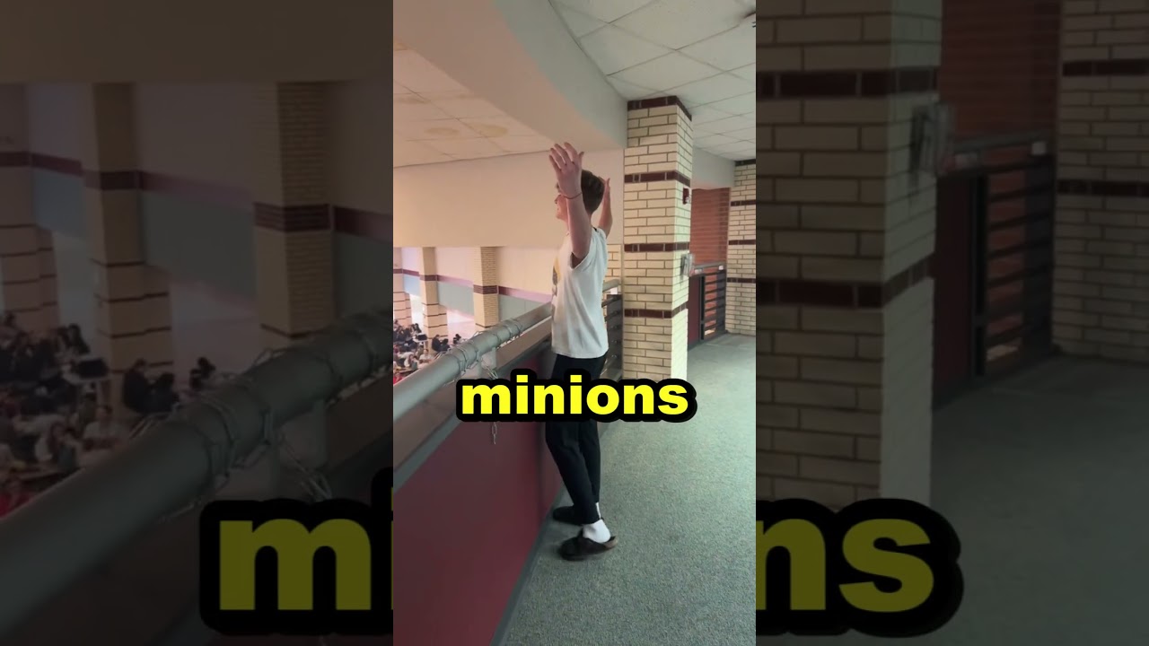 He Seen The Minions And Decided To See If His School Had Too! 🤣 #shorts