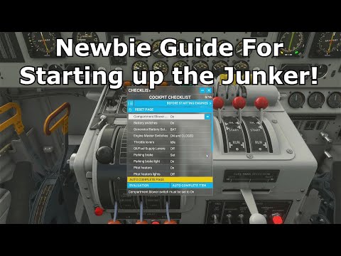 FS2020: Newbie Guide to Starting up the Junker (Retrofit) - Using The Inbuilt Checklists!
