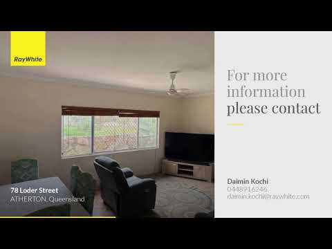78 Loder Street, Atherton, QLD 4883, 3 rūma, 2 rūma horoi, House