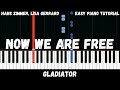 Gladiator - Now We Are Free (Easy Piano Tutorial)