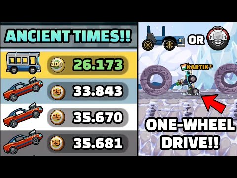 🛞ONE-WHEEL DRIVE WITH BUS!! 🤯 IN COMMUNITY SHOWCASE (ANCIENT TIMES) - Hill Climb Racing 2