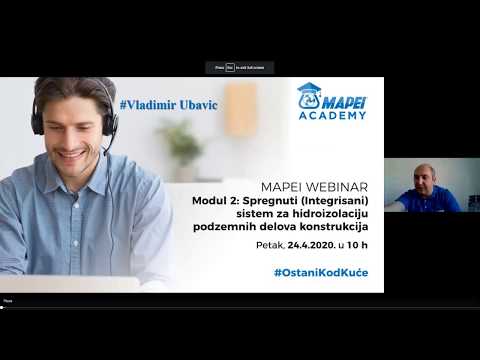Mapei Webinar - Modul 2: Spregnuti (integrisani) sistem za hidroizolaciju podzemnih konstrukcija