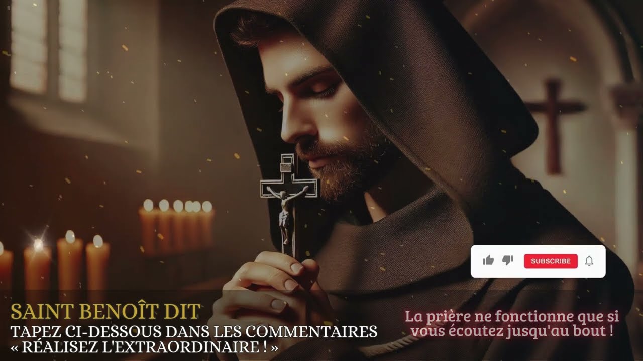 RECEVEZ LE MIRACLE QUE VOUS ATTENDEZ 🙏 PRIÈRE PUISSANTE À SAINT BENOÎT ET JESUS CHRIST