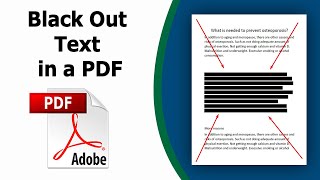 How to black out text in pdf using Adobe Acrobat Pro DC