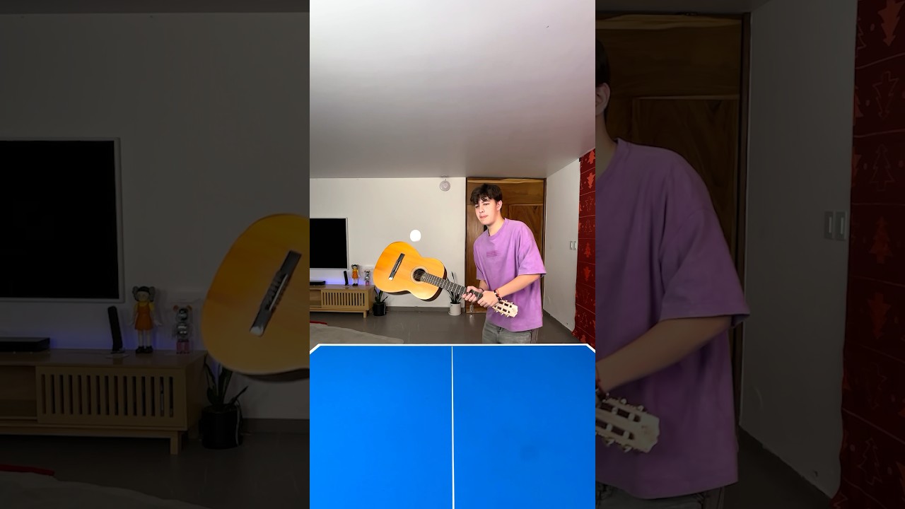 Ping pong with random objects 😂