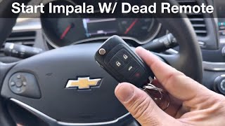 Chevrolet Impala No Remote Key Detected / How to start with a Dead Battery