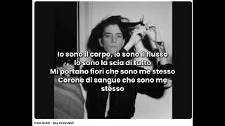 Patti Smith Boy Cried Wolf for italian subtitle Final 3