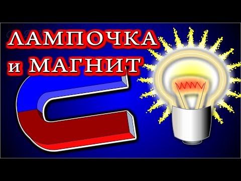 ЛАМПОЧКА и МАГНИТ Как увидеть переменный ток ?