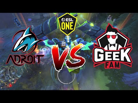 Adroit VS Geek Fam - GAME 2 - ESL One Los Angeles Major 2020 - Game Sounds Only