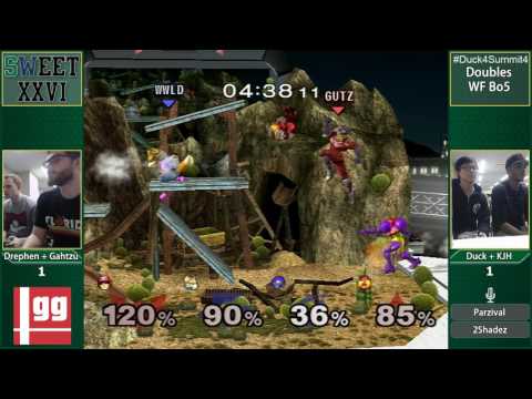 SWEET 26 - Duck + KJH vs Drephen + Gahtzu - SSBM Doubles WF