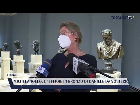 2022-02-15 FIRENZE - MICHELANGELO, L'EFFIGIE IN BRONZO DI DANIELE DA VOLTERRA