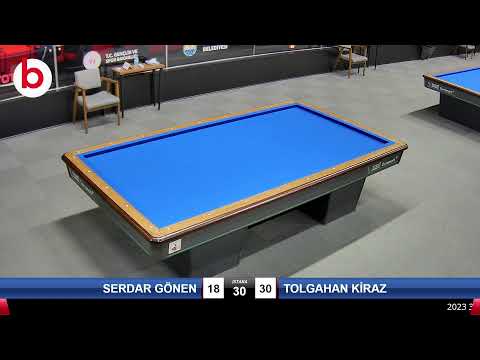 SERDAR GÖNEN & TOLGAHAN KİRAZ Bilardo Maçı - 2023 3 BANT 1.LİG PLAY-OFF-1.TUR