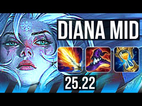 DIANA vs YASUO (MID) | 15/1/7, Legendary, 500+ games | NA Master | 25.22