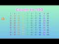 Count Up To 100 Video Numbers 1 To 100 In English Skip Counting Golden Kids Learning