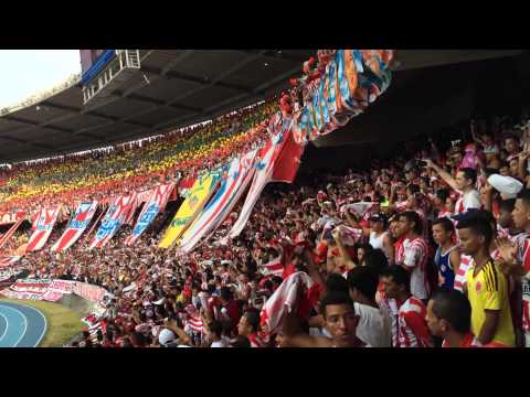 "FRENTE ROJIBLANCO SUR" Barra: Frente Rojiblanco Sur &bull; Club: Junior de Barranquilla