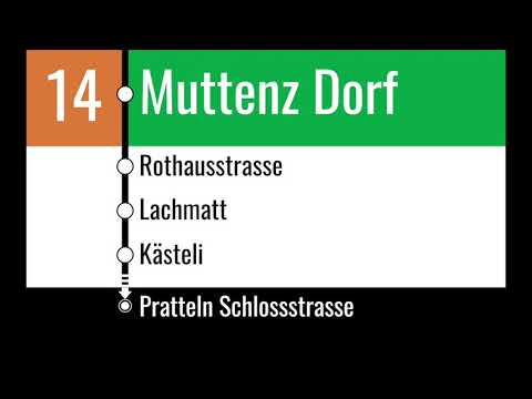 BVB Ansagen - Tram 14 Dreirosenbrücke – Pratteln, Schlossstrasse