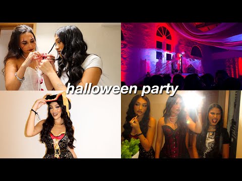 GRWM for a Halloween party 🎃 *chaotic vlog*