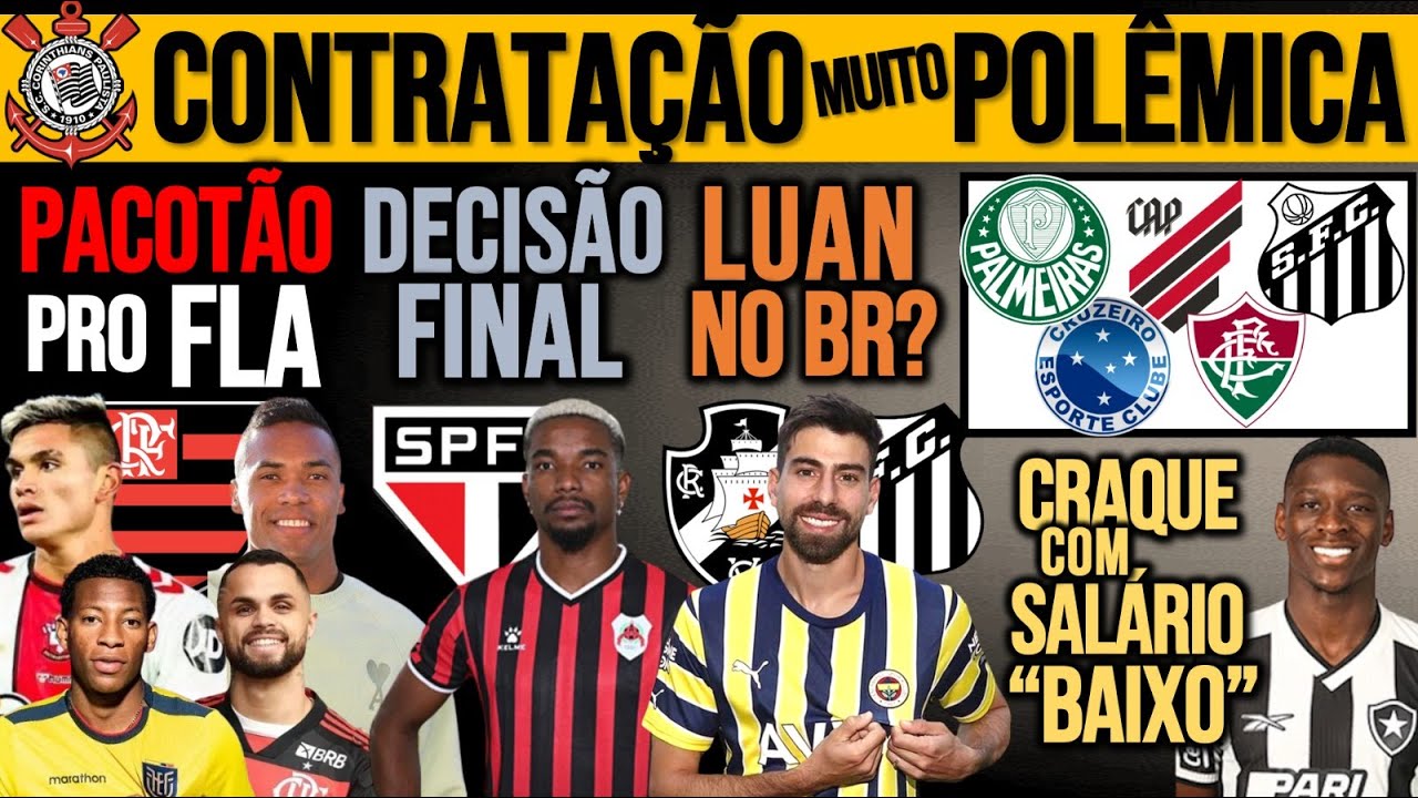 PACOTÃO DE REFORÇOS NO FLA! THIAGO MENDES VEM? ESCÂNDALO NO TIMÃO! L.PERES NO VASCO? LH, SEP, RECORD