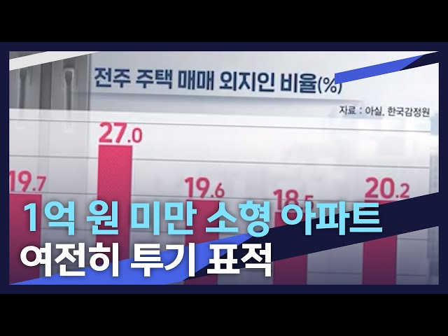1억 원 미만 소형 아파트 여전히 표적
