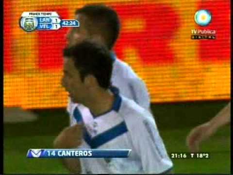 Lanús 1 Vélez 1, gol de Canteros