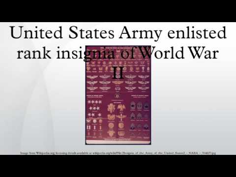 United States Army enlisted rank insignia of World War II